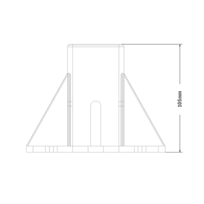 33-4545-0 MODULAR SOLUTIONS FOOT 45MM X 45MM (4) SIDED FOOT W/11MM FLOOR ANCHOR HOLES